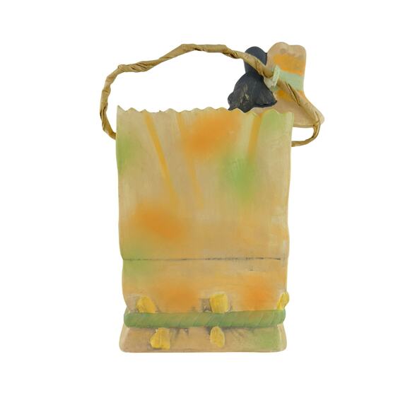Vintage House of Lloyd Scarecrow Treat Bag Ceramic Fall Halloween Farm Decor - Picture 2 of 16
